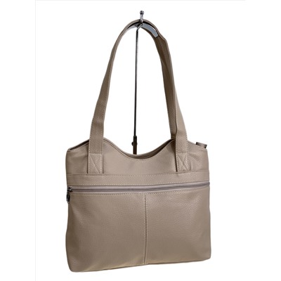 Женская сумка из искусственной кожи, цвет светло коричневый