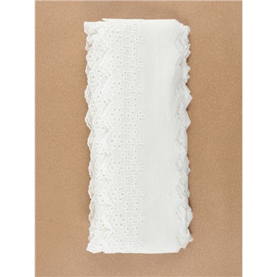 Кружево шитьё, 80 мм, 13.7±1 м, белое
