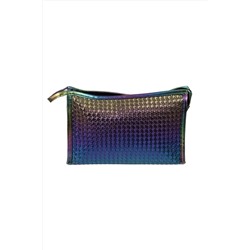 Kristaller Косметичка женская Knitted rope pattern, перламутр синий KRISTALLER, 1111192