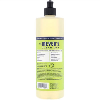 Mrs. Meyers Clean Day, Dish Soap, Lemon Verbena Scent, 16 fl oz (473 ml)