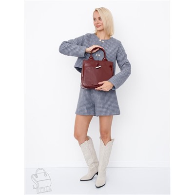 Сумка женская кожаная 5768P claret Polina&Eiterou