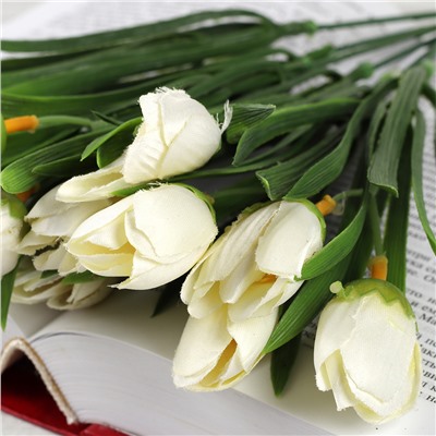 Цветок искусственный Букет тюльпанов 34 см 6 веток / NT596 /уп 600/