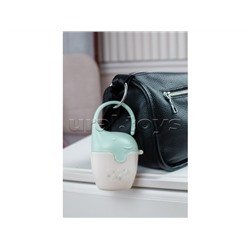 Контейнер для соски-пустышки "Слоник", с пустышкой, зеленый