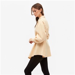 Рубашка женская удлиненная MINAKU: Casual Collection, размер 42, бежевая