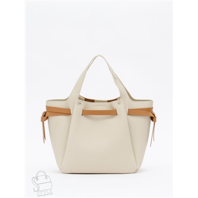 Сумка женская кожаная 52982OS off white Polina&Eiterou