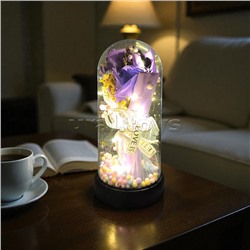 Светильник "Необыкновенная роза" в коробке (сиреневый)