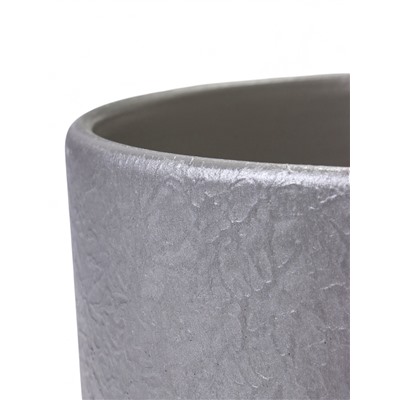 Горшок для цветов «Жемчуг», 5.4 л, d=21.5 см, h=19 см, керамический, с поддоном, серый