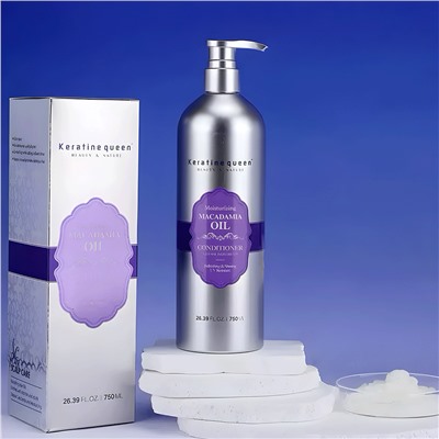 Увлажняющий шампунь и кондиционер с маслом макадамии Keratine queen