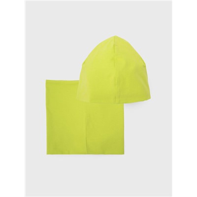 Комплект трикотажный для девочек: шапка, снуд