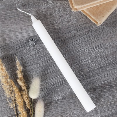 Свеча стержень белая 8 штук 19х1,8 см / G2 /уп 40/