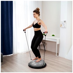 Полусфера BOSU гимнастическая ONLYTOP, с насосом, 58×25 см, серая