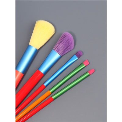 Набор кистей для макияжа COLOR POWER, 5 шт., разноцветные