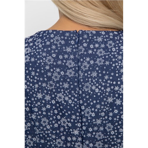 Платье Стиляги (синее) П13741-16М Размер 54 По факту размер 50-52