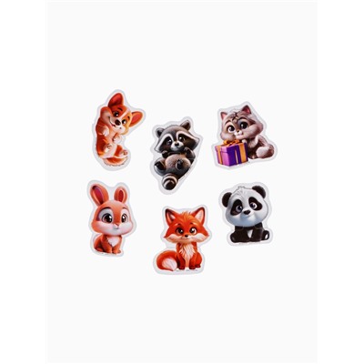 Макси-пазлы «Зимние истории», новогодний набор игрушек, 6 шт., 12 деталей, для ванны