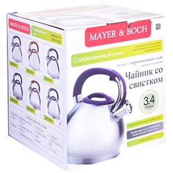 28979 Чайник 3,4 л нерж/сталь со свистком MB (х12)