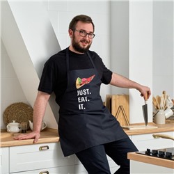 Фартук Этель Just eat it 73×71 см, 100% хлопок, саржа 190 г/м²