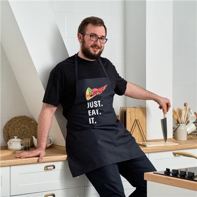 Фартук Этель Just eat it 73×71 см, 100% хлопок, саржа 190 г/м²