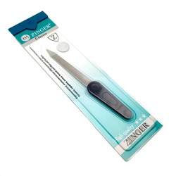 Zinger Пилка для ногтей металлическая вогнутая / Classic F-5H emb. logo №3, черный, 12,5 см 1212