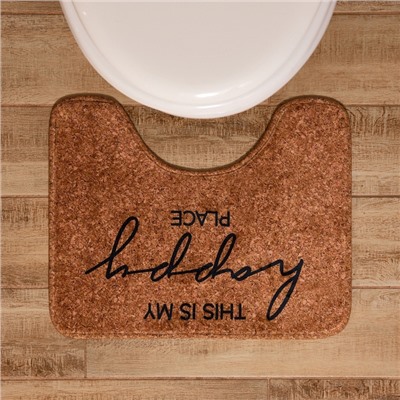 Коврик для ванной Этель "Home", 50х40 см, велюр