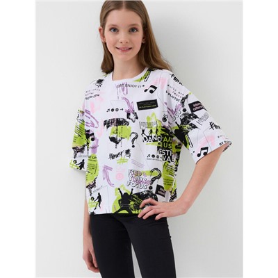 Фуфайка трикотажная для девочек (футболка)