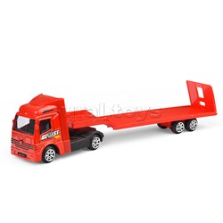 Модель металл Автоперевозчик 19,5 см и 7см, (своб. ход, подв. прицеп и пандус)