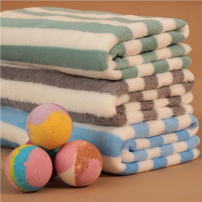 Полотенце банное «Этель. Полосы», 70×140 см, голубое