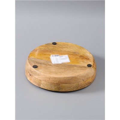 УЦЕНКА Блюдо " Оливковая ветвь" дерево манго 25х25х4,5 см