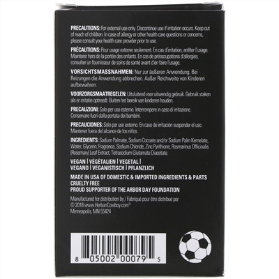 Herban Cowboy, Sport, Milled Soap, 5 oz (140 g)