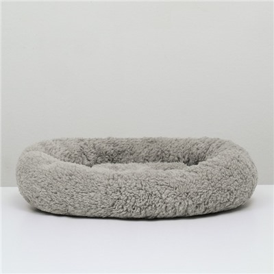 Лежанка для щенков и котят «Уют», мягкий мех, 38×32×11 см, серая