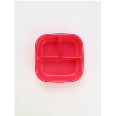 Ланч - бокс квадратный с секциями и ложкой «Фламинго», 400 мл