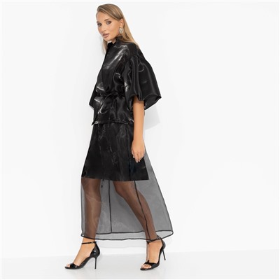 Костюм с юбкой из органзы, Очарование момента (2 в 1, с поясом)