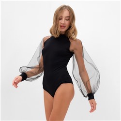 Джемпер боди женский MINAKU: PartyDress чёрный, размер 42