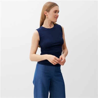 Майка женская MINAKU: Basic line, размер 44, тёмно-синяя