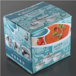 Набор кастрюль Катунь «Антея», 3 предмета: 1.5 л, 2 л, 3 л, капсульное дно, индукция, нержавеющая сталь