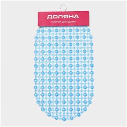 Коврик противоскользящий в ванну на присосках Доляна «Капли воды», 36×65 см, цвет МИКС