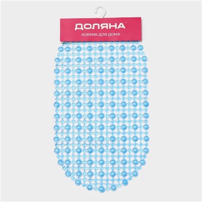 Коврик противоскользящий в ванну на присосках Доляна «Капли воды», 36×65 см, цвет МИКС