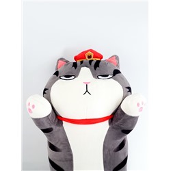 Мягкая игрушка - подушка «Кот - император», 115 см, цвет серый