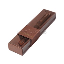 Ручка в футляре "Venezia Classico" 1,0 мм, синяя (коричн корпус, коричн коробка)