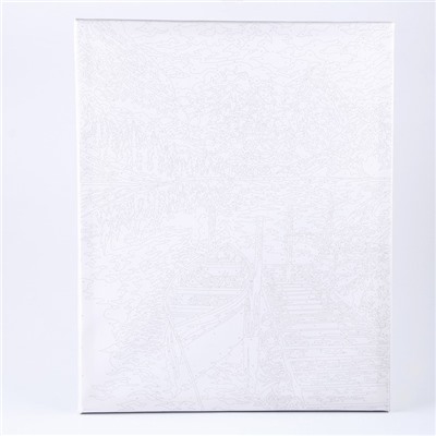 Картина по номерам на холсте с подрамником «Зимнее озеро» 40×50 см