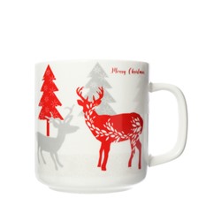 Кружка новогодняя 380 мл / H012 /уп 12/72/