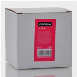 Стакан с двойными стенками Доляна «Вверх дном», 250 мл, 9×9 см, на деревянной подставке, стекло, прозрачный