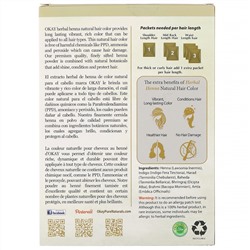 Okay Pure Naturals, Натуральная краска для волос из травяной хны, светло-коричневый, 56,7 г (2 унции)