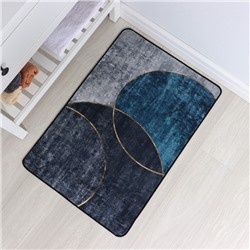 Коврик для дома Доляна «Мэни», 60×90 см, синий