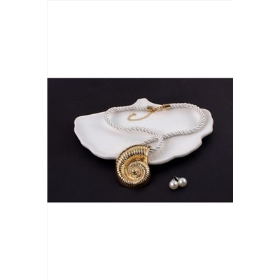 Колье с крупной ракушкой "Морская симфония" на шнурке + Подарок, в подарочном мешочке НАТАЛИ, 1131008