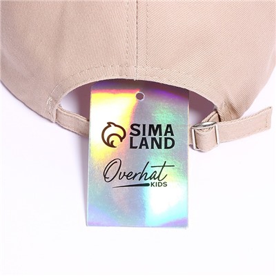 Кепка детская для девочки, бежевая, размер 54 см