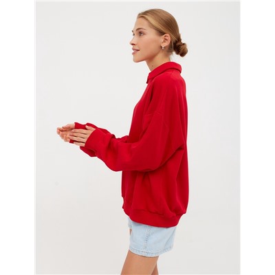 Свитшот женский MINAKU: Casual Collection, красный, размер 44