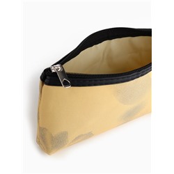 Косметичка на молнии плоская, с принтом, жёлтая