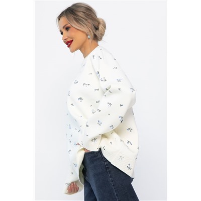 Свитер оверсайз Анита (белый) Б14761-1М