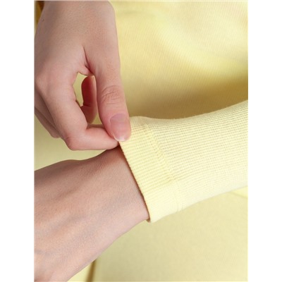 Лонгслив облегающий из фактурного трикотажа в рубчик с круглым вырезом на пуговицах