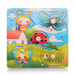 Пазл-вкладыш "Насекомые"